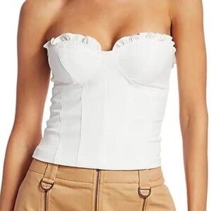 I.AM.GIA Alia Ruffled Bustier Top size xs